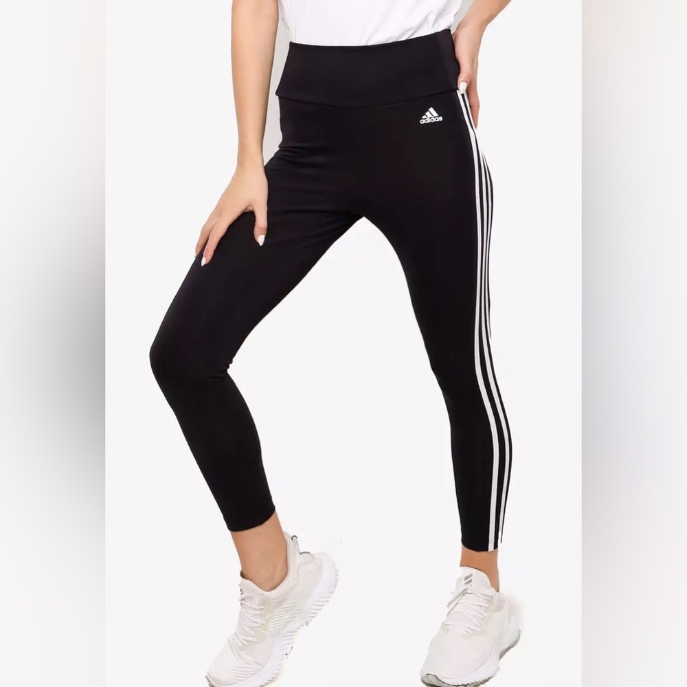 Adidas Train Essentials 3-Stripes 7/8 Tight‎ Black White Climalite Legging